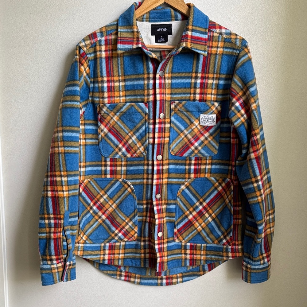Blue Plaid Button Down Shirt for Women